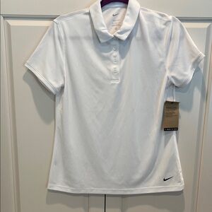 Nike White Short Sleeve Polo